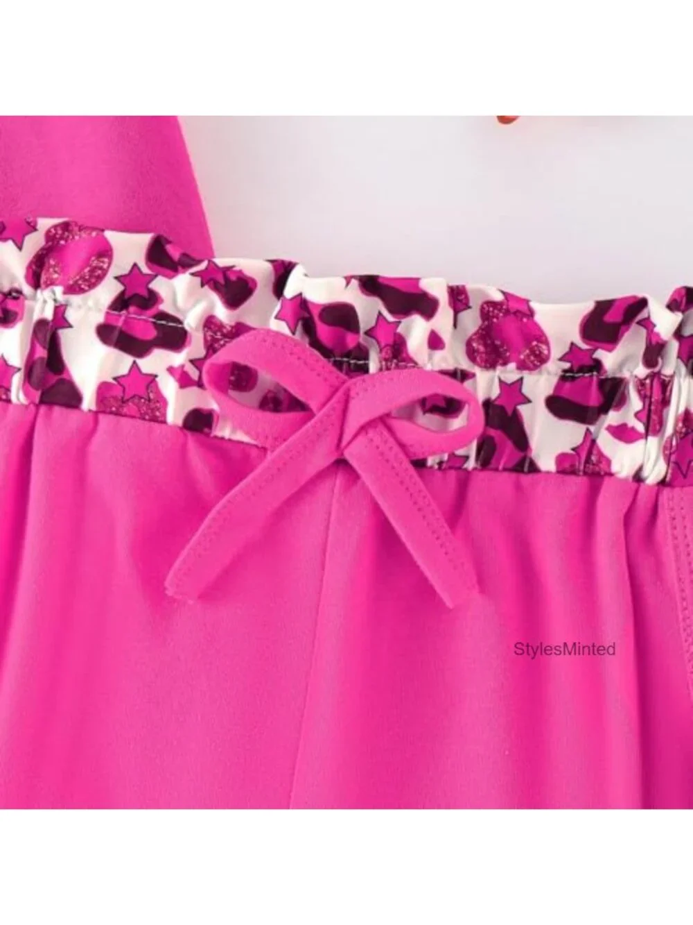 Toddler Girl 2PC Leopard Butterfly Top & Shorts Set Cotton Spandex